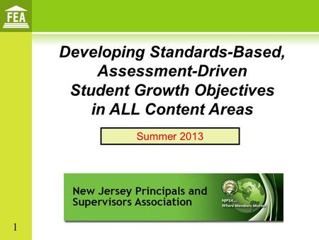 Student Growth Objectives in ALL Content Areas