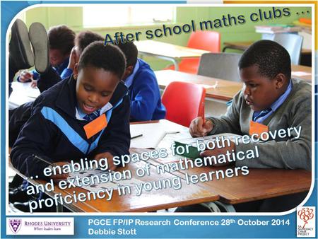 PGCE FP/IP Research Conference 28 th October 2014 Debbie Stott.