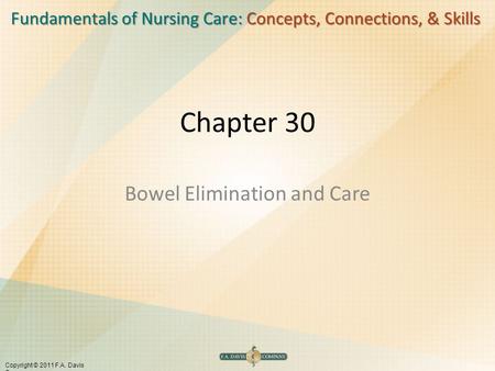 Bowel Elimination and Care
