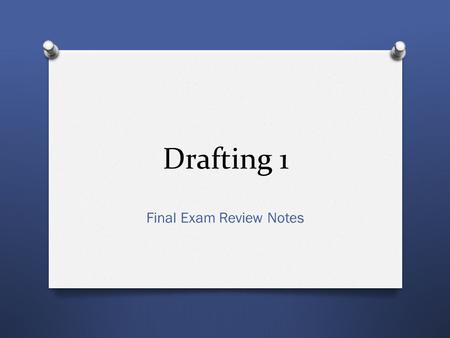 Final Exam Review Notes