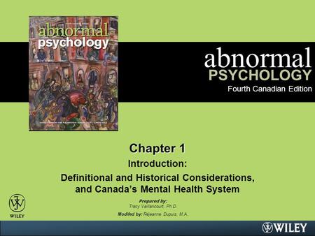 abnormal PSYCHOLOGY Fourth Canadian Edition
