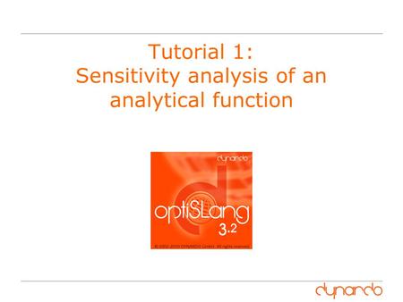 Tutorial 1: Sensitivity analysis of an analytical function
