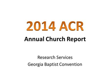 Research Services Georgia Baptist Convention