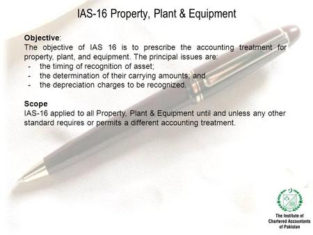 IAS-16 Property, Plant & Equipment