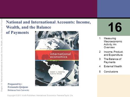 16 1 Measuring Macroeconomic Activity: An Overview 2 Income, Product,