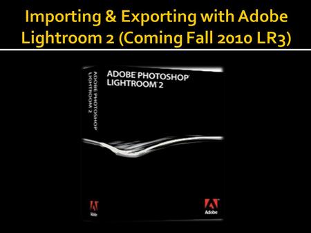 Lightroom is a nondestructive photo editing software program. Meaning, once you get your images into Lightroom, your original files will not be altered,