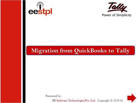 Migration from QuickBooks to Tally