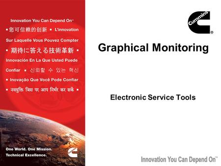 TM Graphical Monitoring Electronic Service Tools.