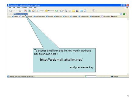To access  s on attalim.net  type in address bar as shown here :