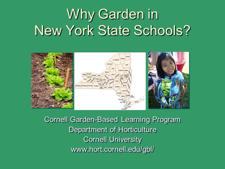 Why Garden in New York State Schools?