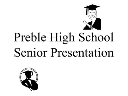 Preble High School Senior Presentation. Learning Objectives How does this senior presentation help me plan and transition from high school to my post-high.