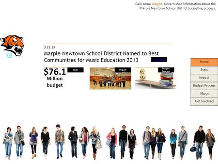 Home Stats Impact Budget Process About Get Involved Gain some Insight. Unvarnished information about the Marple Newtown School District budgeting process.