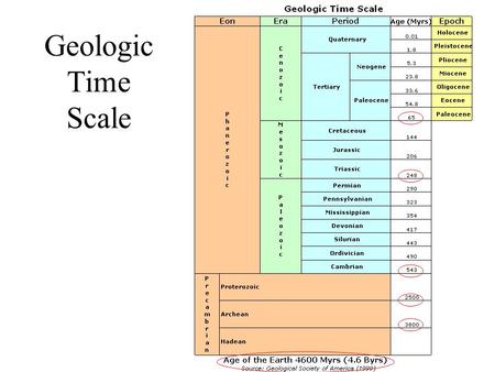 Geologic Time Scale.