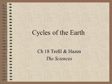 Ch 18 Trefil & Hazen The Sciences