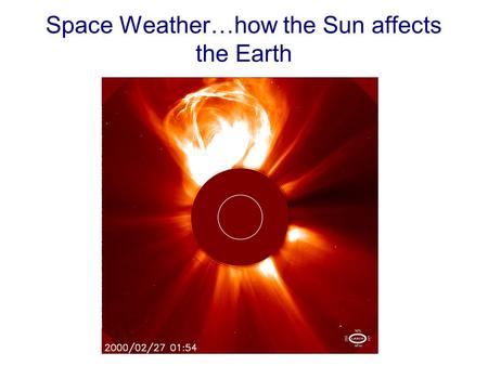 Space Weather…how the Sun affects the Earth. Solar activity includes two violent types of events Solar flares Coronal mass ejections.