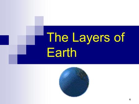 The Layers of Earth.