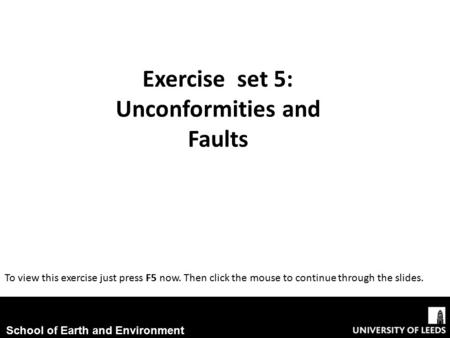 Unconformities and Faults