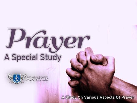 How God Answers Prayer Introduction In our study on prayer, we have examined... – The purpose of prayer – The power of prayer – The privilege of prayer.