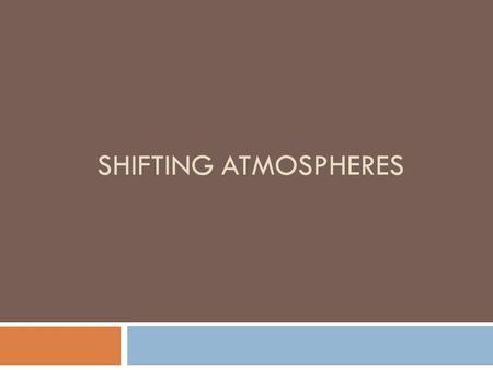 SHIFTING ATMOSPHERES. Content of this workshop 1. What is an atmosphere? 2. What does the bible say about dealing with atmospheres?  Warfare between.