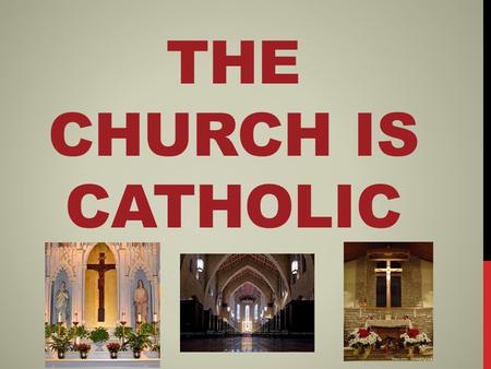 THE CHURCH IS CATHOLIC. VIDEO CLIPS ON CHURCH AS “CATHOLIC” Comedian: Thou Shalt Laugh Movie: Freedom Writers Catholics Come Home.