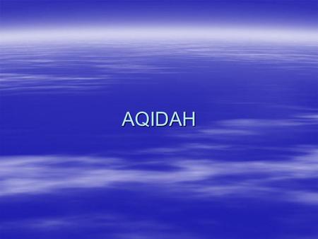 AQIDAH.