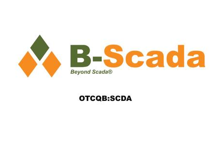OTCQB:SCDA. Note Regarding Forward Looking Statements This presentation contains forward-looking statements that involve known and unknown risks and uncertainties.