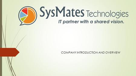 IT partner with a shared vision. COMPANY INTRODUCTION AND OVERVIEW.