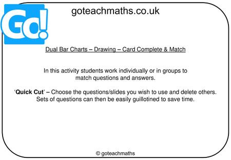 Dual Bar Charts – Drawing – Card Complete & Match