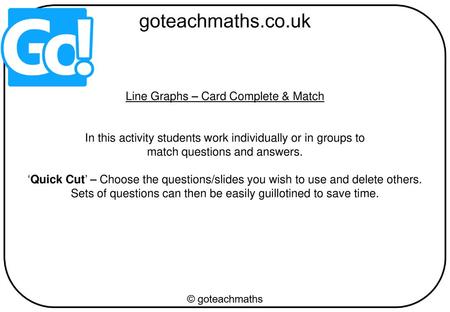 Line Graphs – Card Complete & Match