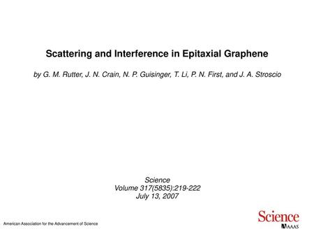 Scattering and Interference in Epitaxial Graphene