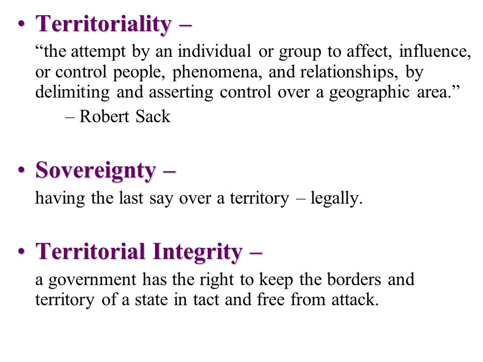 Territoriality Definition Aphg