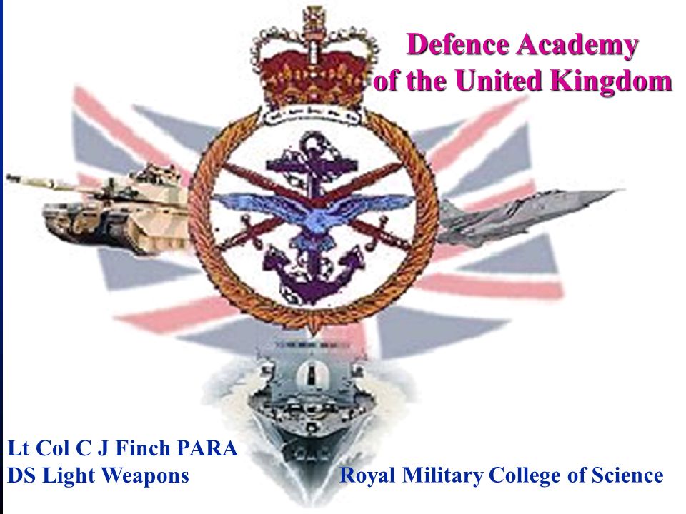 Defence Academy Of The United Kingdom Royal Military College Of Science Lt Col C J Finch Para Ds Light Weapons Ppt Download