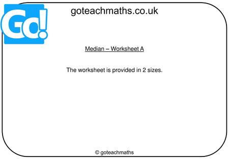 The worksheet is provided in 2 sizes.