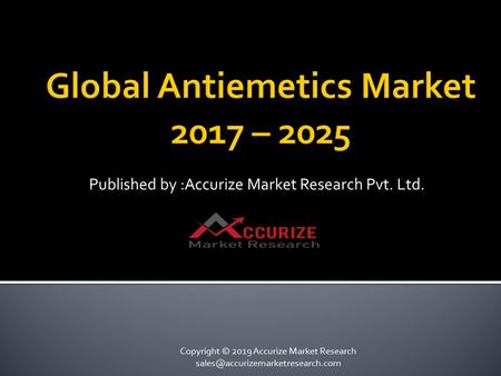 Global Antiemetics Market

