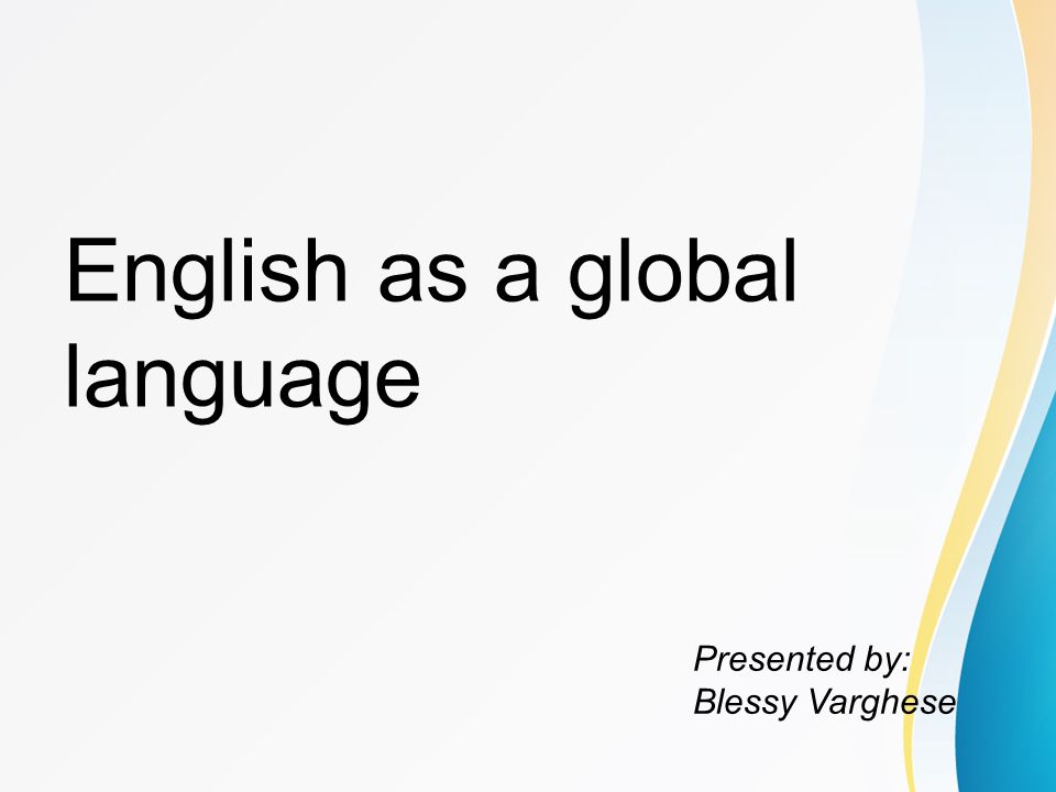 the role of english as a world language