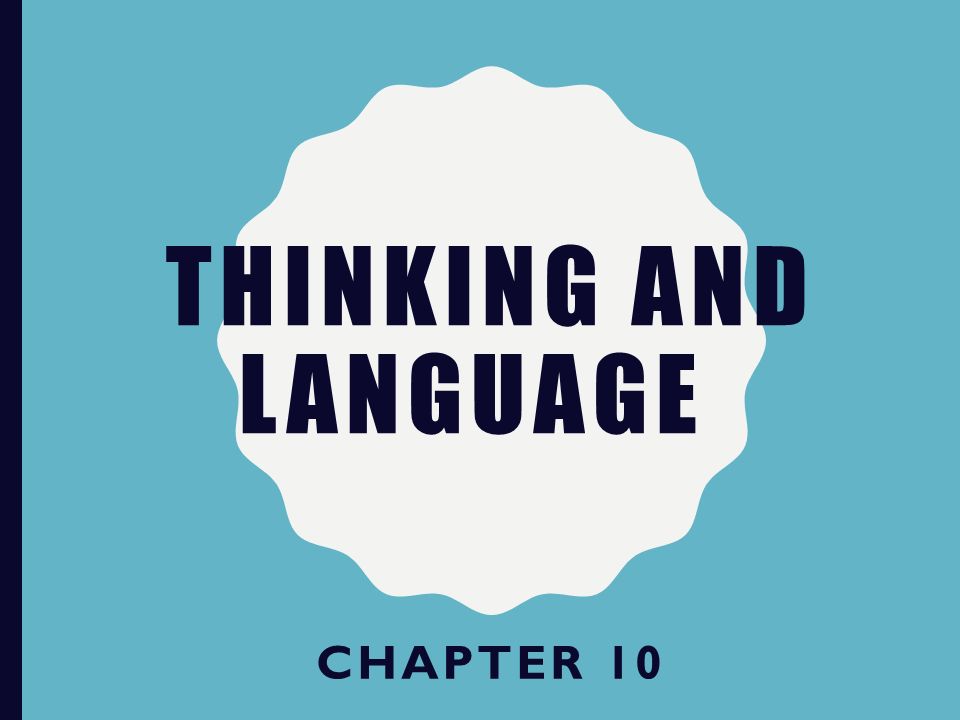 language and thinking psychology