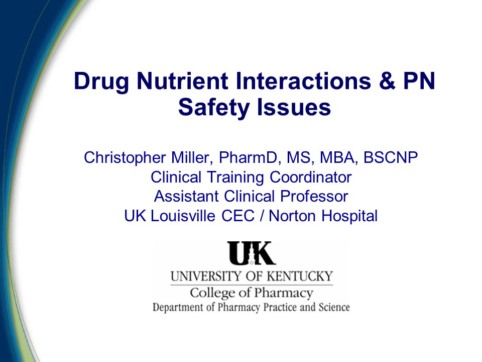 Drug Nutrient Interactions & PN Safety Issues - ppt download