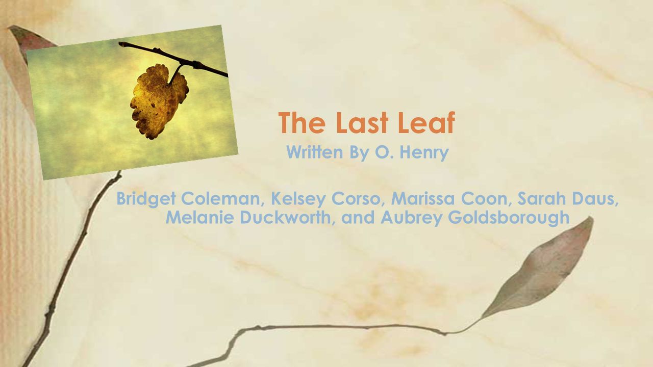 synopsis of the last leaf by o henry