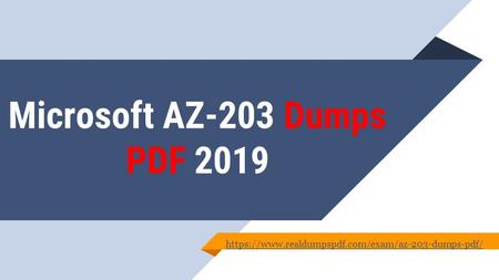 Microsoft AZ-203 Dumps PDF