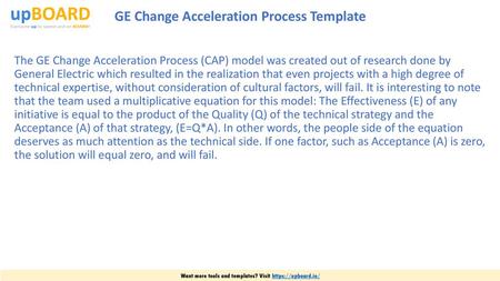 GE Change Acceleration Process Template