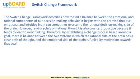 Switch Change Framework