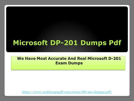 Microsoft DP-201 Dumps Pdf