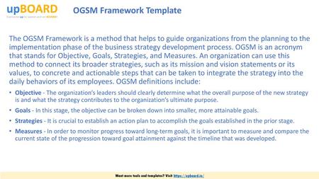 OGSM Framework Template