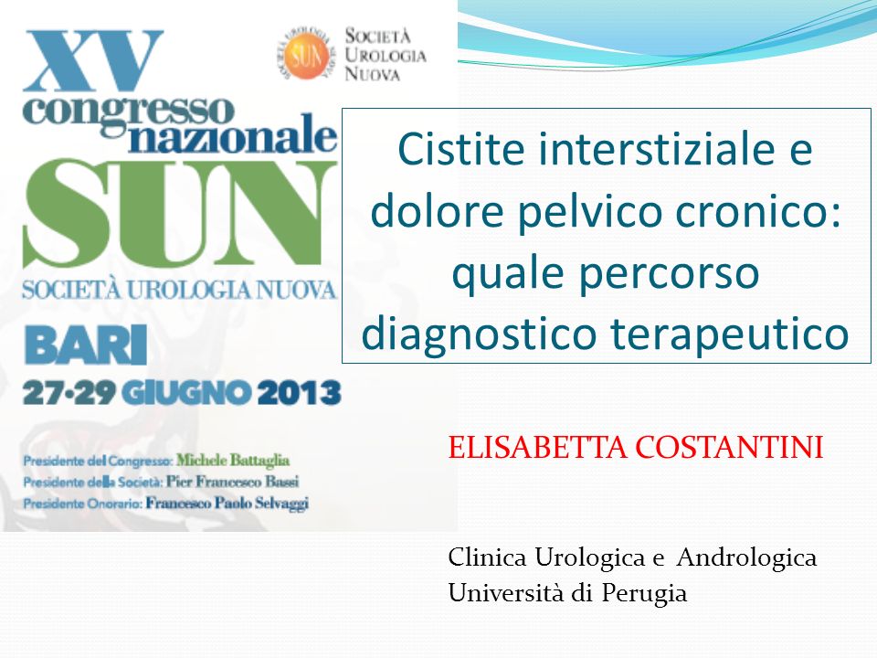 Cistite interstiziale e dolore pelvico cronico quale percorso