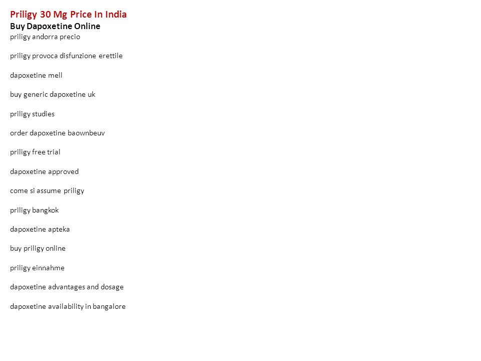 Buy generic priligy online