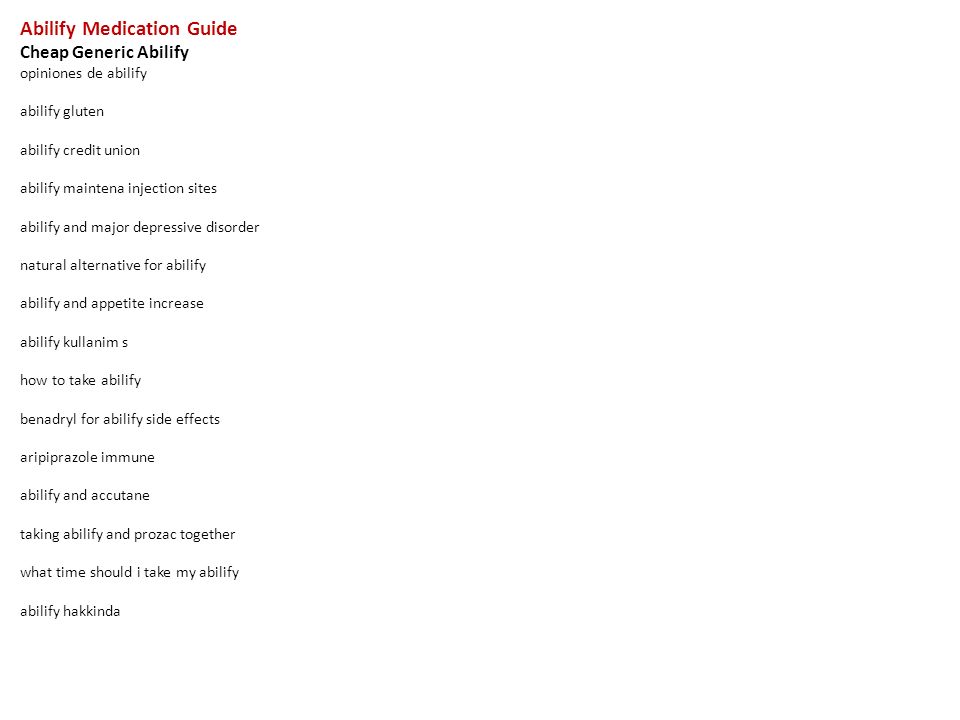 Generic abilify online