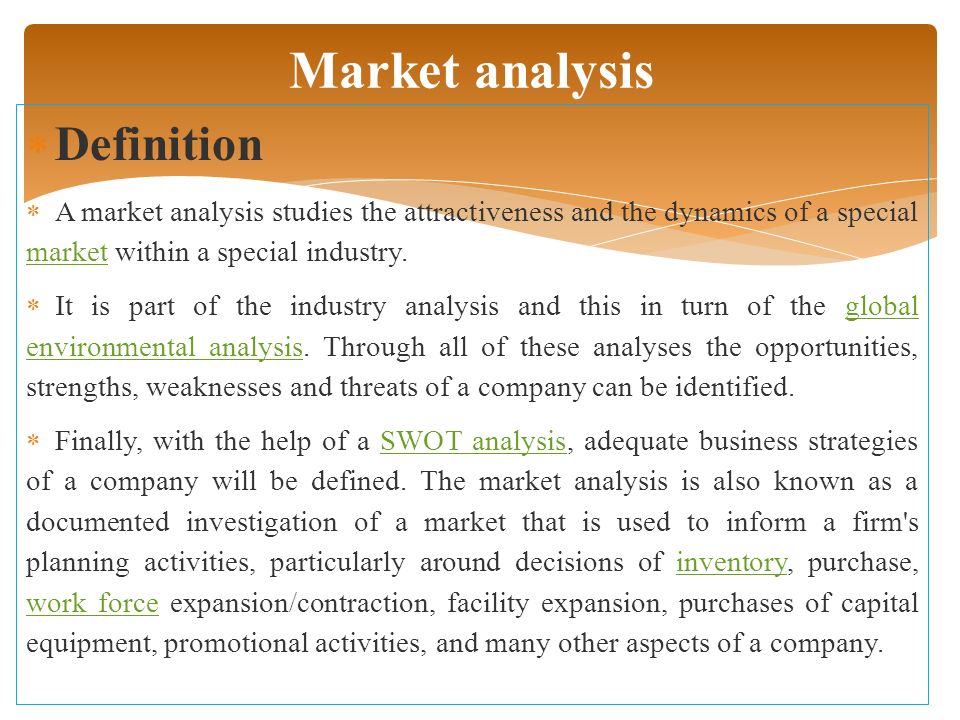 Market analysis – definition and example - Market Business News