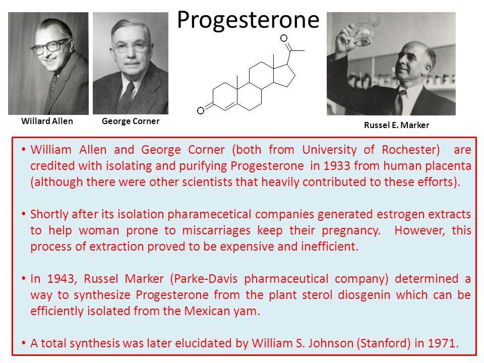 Progesterone Willard Allen George Corner Russel E. Marker - ppt video  online download