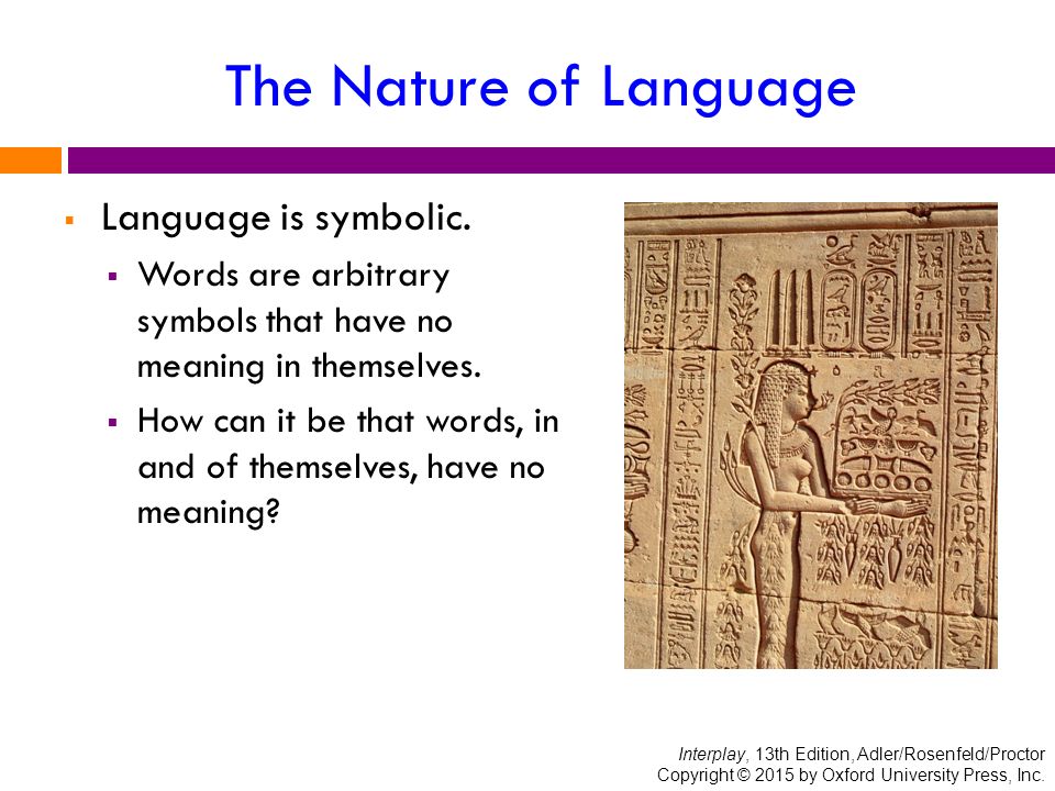 The of Language symbolic. - ppt video online download