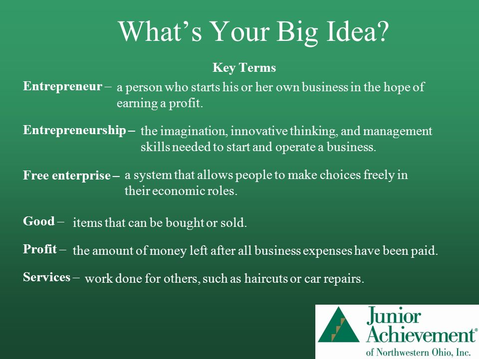 What is Your Big Idea in Business?